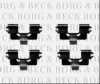 BORG & BECK BBK1323 Accessory Kit, disc brake pads
